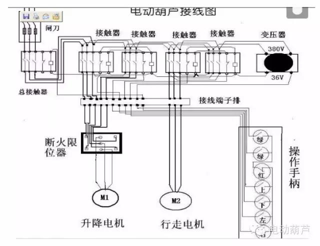 专业厂家分享电动葫芦断火限位器接线图_通用型电动葫芦接线图解